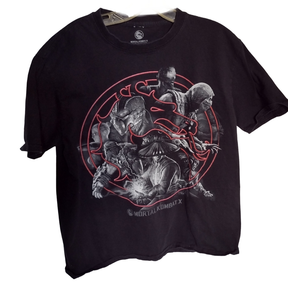 Bn) Mortal Kombat X Men’s Black Graphic T-Shirt Size Large